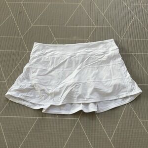 Lululemon Pace Rival Skirt (Tall) *4-way Stretch 15" Size 12 Tall White LW8A85T